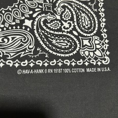 HAV-A-HANK 黒バンダナ　166×113cmの画像