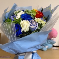 ぬいぐるみ　造花の画像