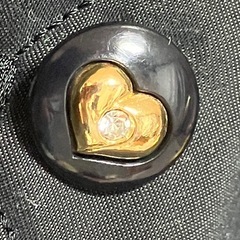 キラッとハート♡ボタンのブラック キルティングジャケットの画像