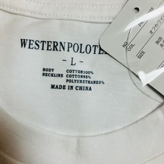 ポロTシャツＬサイズ白の画像
