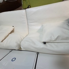 3人掛けソファ（白）の画像