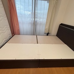 セミダブル　ベッドフレーム　収納付きの画像