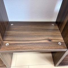 アイリスプラザ　本棚　ディスプレイラック　ダークブラウンの画像