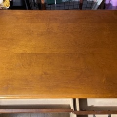 あげます　勉強机　広め　木製の画像