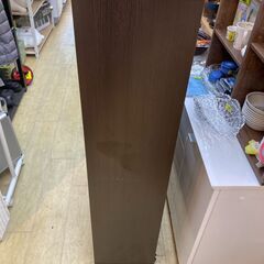 階段シェルフ 階段ラック 飾り棚 キャスター付き ダークブラウン 6マス 棚板付き■幅125cm×奥行28cm×高さ130㎝■買取帝国 朝霞店 配達可能の画像