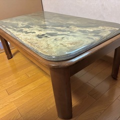 テーブル　長方形　天板大理石の画像