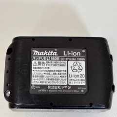 マキタ バッテリー BL1860B DC18V 6.0Ah正規品中古の画像