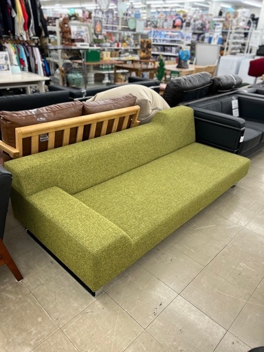 FLANNEL シエスタ3人掛けソファーグリーン (トレファク牛久店) 牛久の