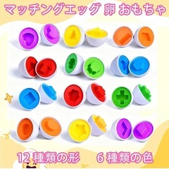 【Xmas・新年のプレゼントに🎁】マッチングエッグ 知育玩具 12個の画像