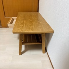 木製 ローテーブル 引き出し付き センターテーブル 　の画像