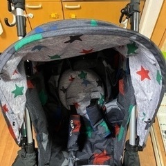 縦型2人乗り用ベビーカー　コサット　シャッフルの画像