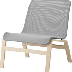 【椅子】IKEA(イケア) NOLMYRA イージーチェア バーチ材突き板 グレーの画像