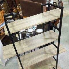 インダストリアル調 オープンシェルフ ブラックフレーム 幅105cm 5段 棚 マルチラック 札幌市 東区 新道東店の画像