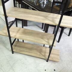 インダストリアル調 オープンシェルフ ブラックフレーム 幅105cm 5段 棚 マルチラック 札幌市 東区 新道東店の画像