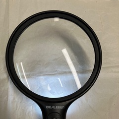 手持ちルーペ Idealeben 拡大鏡 LEDライト付2倍＆5倍 直径130mm 虫眼鏡 天眼鏡 老眼鏡 読書用の画像