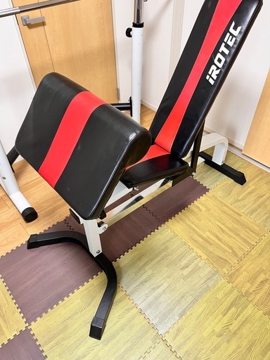 IROTEC アジャスタブルベンチ、バーベル一式