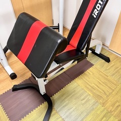 IROTEC アジャスタブルベンチ、バーベル一式の画像