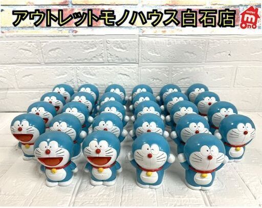 現状品 当時物 ドラえもん 貯金箱 28個セット！ 全長約10cm まとめて フィギュア プラスチック製 インテリア 置物☆札幌市 白石店