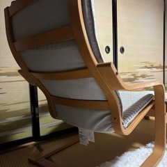 IKEA POÄNG ポアング チェア & オットマンの画像