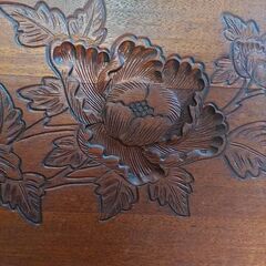 アンティーク　衝立　４つ折り　透かし　彫刻　日本家具　の画像