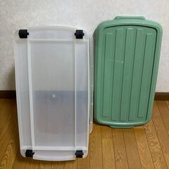 値下げしました！【中古/長期保管品/お引取り限定】■キャスター付きコンテナ■tenma■W395mm×D735mm×H350mm■の画像