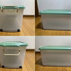 値下げしました！【中古/長期保管品/お引取り限定】■キャスター付きコンテナ■tenma■W395mm×D735mm×H350mm■の画像