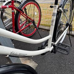 ★店頭にて試乗可★ J3410　【リユースのサカイ柏店】 軽快自転車　26インチ　オートライト　ホワイト　　簡易クリーニング済　 中古自転車 　流山市 中古自転車 松戸市 中古自転車 我孫子市 中古自転車 船橋市 中古自転車 守谷市 中古自転車 取手市 中古自転車　の画像