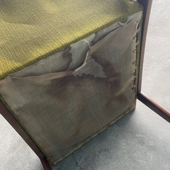 アンティーク　布張り　1人掛け　チェアー　2脚　
椅子　の画像