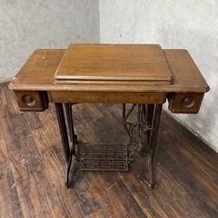 ww5/71 brother ブラザー 足踏みミシン 木製 台付き 鉄脚 アンティーク ヴィンテージ 昭和レトロ 古い ミシン ミシン台 ★直接引取歓迎◎の画像