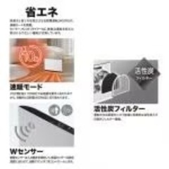 大風量ワイドパネルセラミックファンヒーター　ワイド＆スリムヒートの画像