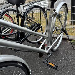 ★店頭にて試乗可★ J3412　【リユースのサカイ柏店】 軽快自転車　27インチ　ダイナモライト　シルバー　　簡易クリーニング済　 中古自転車 　流山市 中古自転車 松戸市 中古自転車 我孫子市 中古自転車 船橋市 中古自転車 守谷市 中古自転車 取手市 中古自転車　の画像