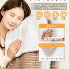 電気毛布 AI自動温度調整 洗濯OK 6段階温度調整 自動オフ 120×60cmの画像