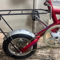 DUCATI MINI ハンドル部の折りたたみ自転車 赤 の画像