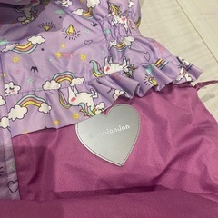 女の子　ムージョンジョン　ユニコーン　紫　スノーウェア　120の画像