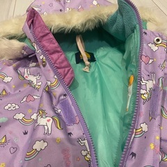 女の子　ムージョンジョン　ユニコーン　紫　スノーウェア　120の画像