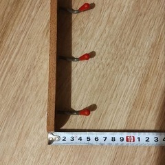 昭和レトロナチュラルウッド素材のシンプルなウォールフックの画像