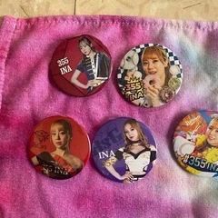 オリックス 元BsGirls #355 INA 応援タオル(サイン、缶バッジ付)の画像