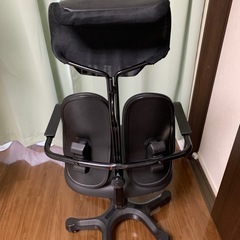 ニトリ　デュオレスト ゲーミングチェア オフィスチェア ドットブラック 姿勢サポート ヘッドレスト付きの画像