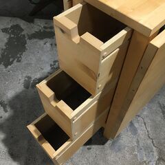 IKEA/イケア ノールデン ゲートレッグテーブル 天板展開時151cm 引き出し×6個 25l菊TKの画像