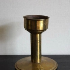 北欧ビンテージ「デンマークの白鳥」の黄銅製ろうそく立て・キャンドルホルダーの画像