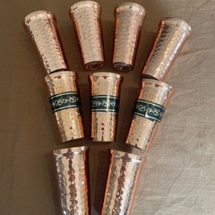 銅製ビールカップ 9個セットの画像