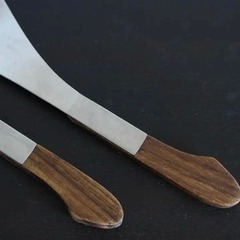 ビンテージサラダ用品のサービススプーンとフォークセット日本製の画像