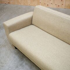 ≪zyt2654ジ限≫ 3人掛けソファ 布張り 幅159cm　　　座面幅125cm/コンパクト/中古家具/リユースストレージ仙台 071219-11の画像