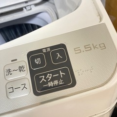 【1000円】SHARP 洗濯乾燥機 5.5kg／乾燥機能付き／取扱説明書あり／動作良好の画像