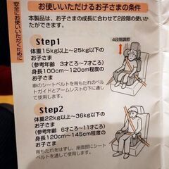 ジュニアシート（取説あり）の画像