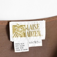 ヴィンテージ100%シルクロングスリーブワンピースの画像