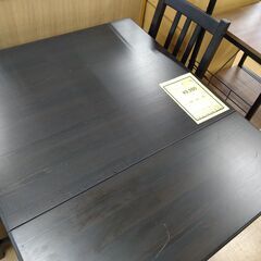 リユースのサカイ浦和店 【G157】ダイニングセット2人用 IKEA ブラックの画像