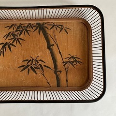 竹製トレイ・レトロ盆 ・和風ヴィンテージの画像
