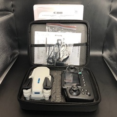 新品【182】E88 HDデュアルカメラ スクリーンリモコン＋WiFi伝送 折りたたみドローン（ホワイト）の画像