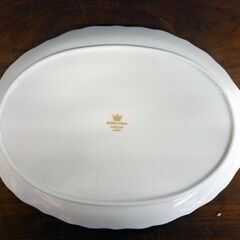 ☆NARUMI Bone China サービスプラター 大皿 鳴海製陶 幸せを呼ぶ象 ナルミ ボーンチャイナ 幅31.5cm 縦22.7cm オーバルプレート 札幌市 豊平区 平岸店の画像